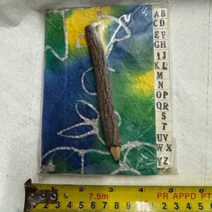 Colorful Alphabet Notebook with Rustic Pencil